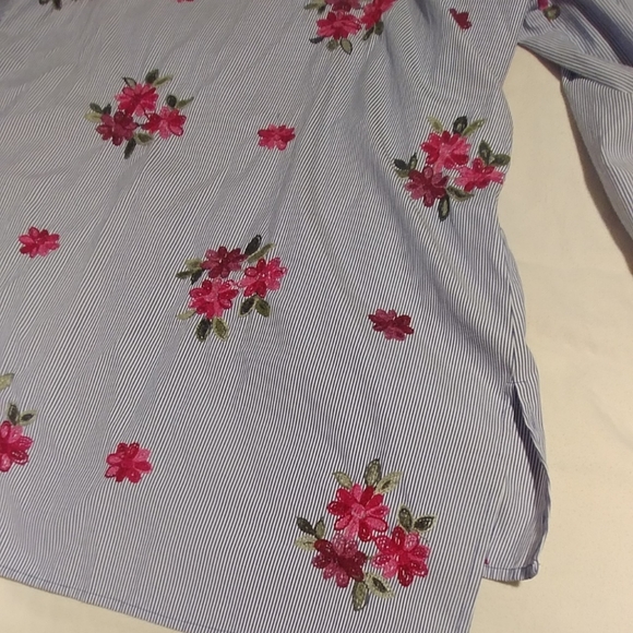 Neiman Marcus button up embroidered shirt sz S - Picture 5 of 9